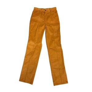 VINTAGE 60s/70s Wrangler Corduroy Jeans USA Orange Brown Missed 10 28in